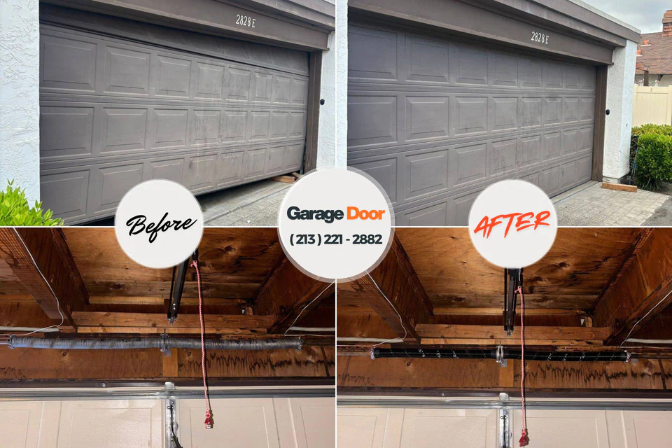 Before and after: garage door repair Nittany, PA